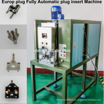 Plug de cabo de alimentação semiautomático de três pinos (francês, BS, América) que faz a máquina